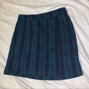 Garage “As If” Skirt - green and navy plaid